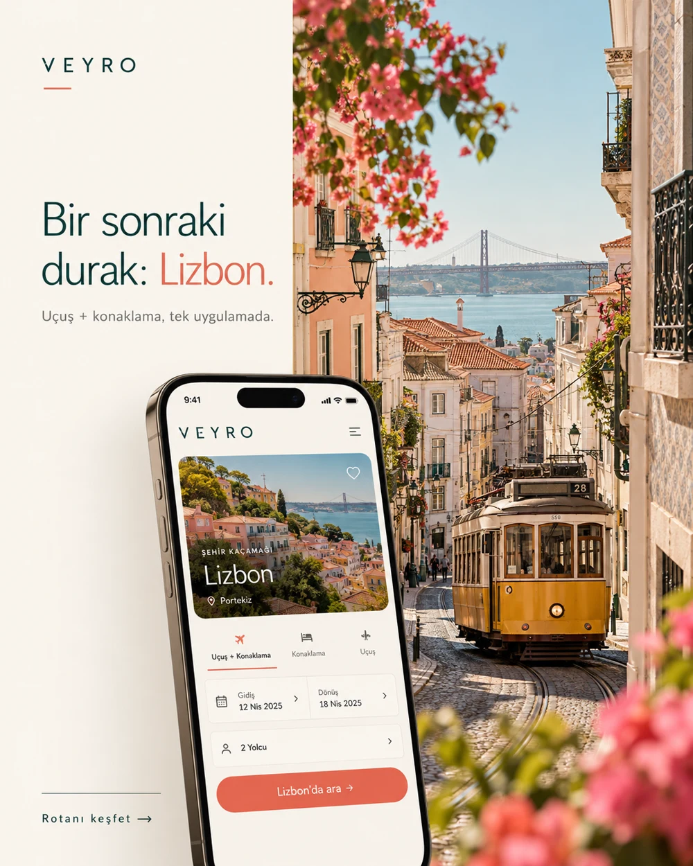 Veyro Lizbon seyahat reklamı